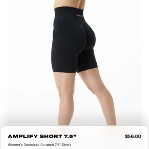 Alphalete amplify biker short in black 7.5 inch inseam size medium sold out